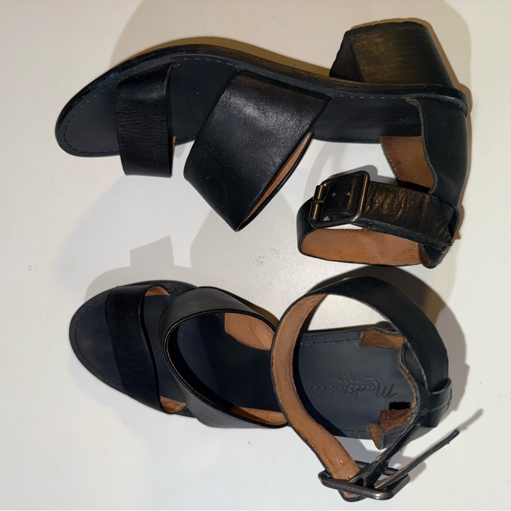 Madewell Black Sandals with Chunky Sole